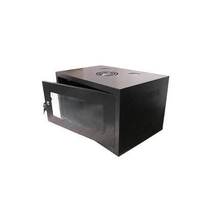 OEM サーバー 黒色 冷筋鋼 6U 9U 12U 15U 18U 22U 27U ガラスドア付き壁掛けネットワークキャビネット