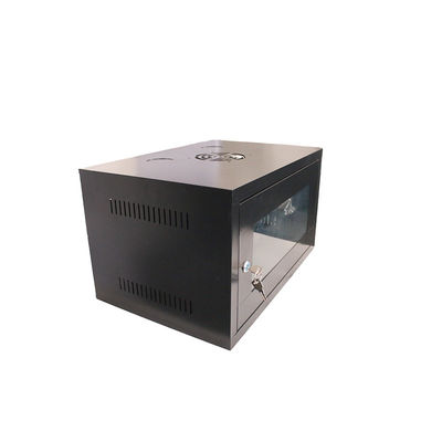 OEM サーバー 黒色 冷筋鋼 6U 9U 12U 15U 18U 22U 27U ガラスドア付き壁掛けネットワークキャビネット