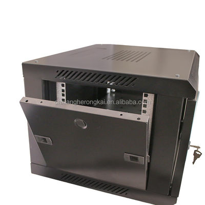 SPCC 冷式鋼6U ネットワークスイッチ用の壁掛けキャビネット 350*600*450 構造