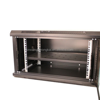 SPCC 冷式鋼6U ネットワークスイッチ用の壁掛けキャビネット 350*600*450 構造