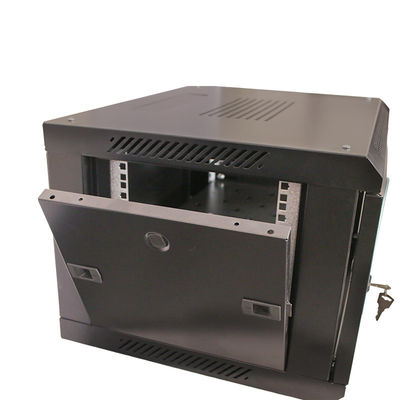 SPCC 冷式鋼6U ネットワークスイッチ用の壁掛けキャビネット 350*600*450 構造