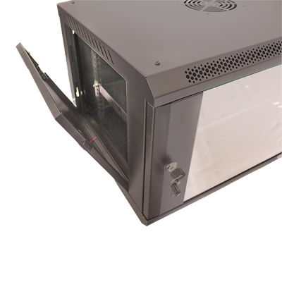 直接 6u 壁掛けキャビネット サーバーラックケース 引換可能なサイドパネル付き 白